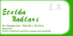 etelka maklari business card