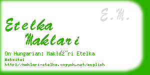 etelka maklari business card